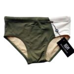 Sunga - Lisa Verde Musgo Recorte Diagonal