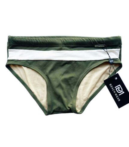 Sunga - Lisa Verde Musgo Recorte Horizontal