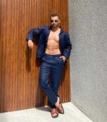Conjunto Alfaitaria Linho Puro 100% Azul