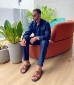 Conjunto Alfaitaria Linho Puro 100% Azul - Imagem 2